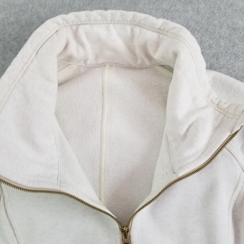 Lululemon Jacket Womens Size 6 Cream Radiant Full Zip Funnel Neck Fleece Gold - Picture 5 of 9